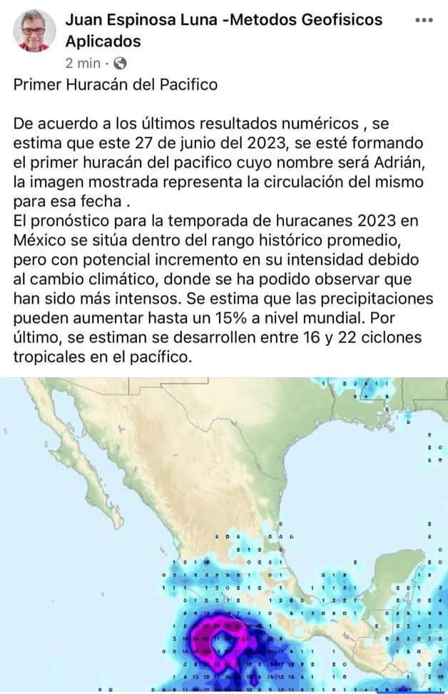 Se formará el primer huracán del Pacífico Luz Noticias