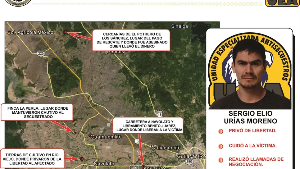 Infografía de la detención.