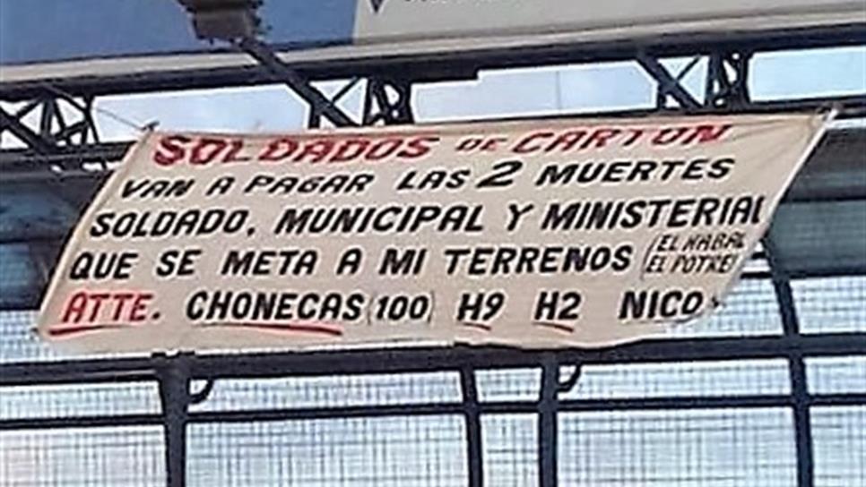 Aparecen mantas con amenazas en Mazatlán