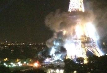 Se quema Torre Eiffel