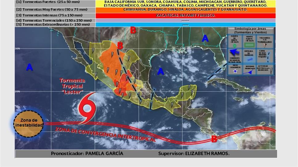 Prevé SMN tormentas muy fuertes para Sinaloa