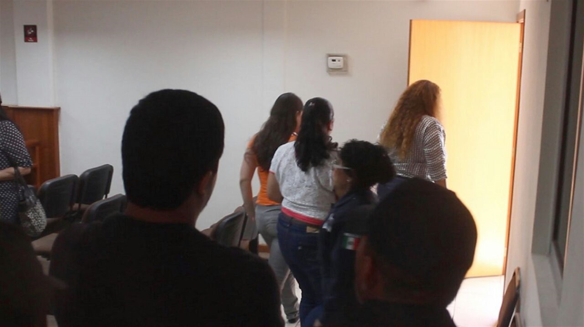 La joven en una de las audiencias. Archivo