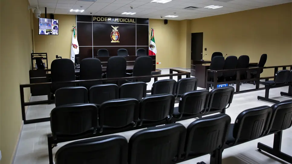 Sala de Juicios Orales del Nuevo Sistema de Justicia Penal.