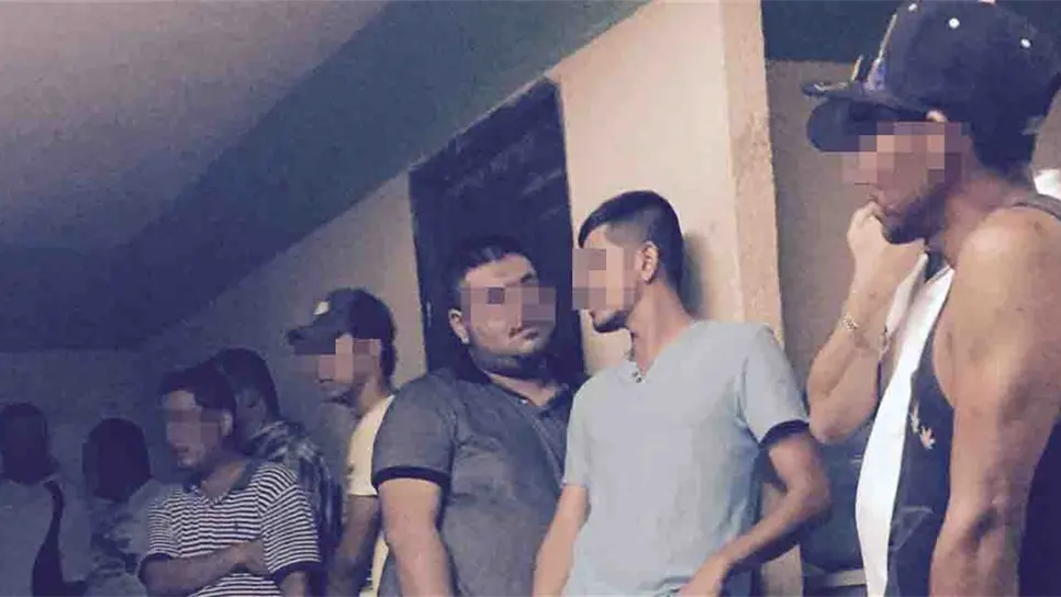 Los detenidos en el bloqueo de la México 15. FOTO: Cortesía.