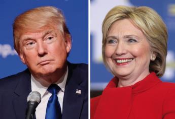 Sondeo coloca a Clinton tres puntos arriba de Trump