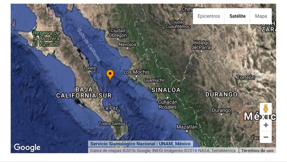 Sismo de 5.3 grados sacude al norte de Sinaloa