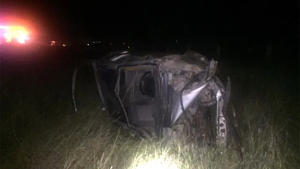 La unidad quedó destrozada tras el percance. FOTO: Cortesía.