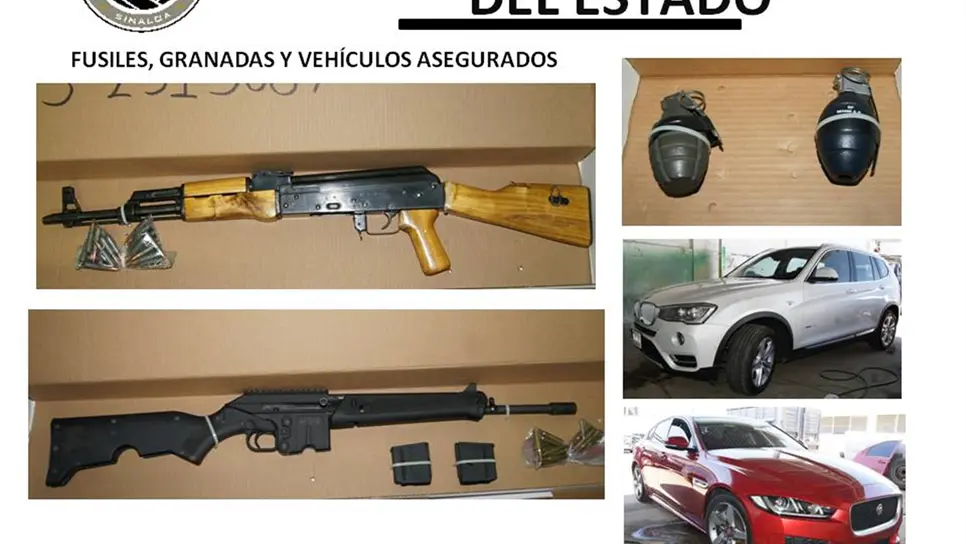 Asegura PME dos fusiles y granadas en Culiacán