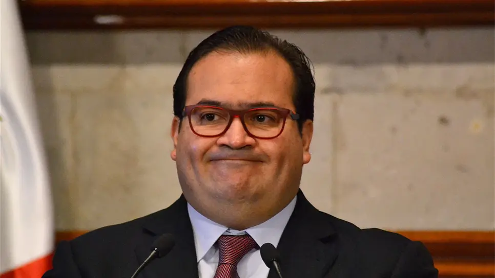 Javier Duarte, gobernador con licencia de Veracruz y prófugo de la justicia, fue ejemplo del tema de corrupción en evento de transparencia y rendición de Cuentas. FOTO: Óscar Rodríguez.
