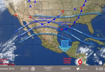 Sistema frontal 9 mantiene clima frío en gran parte del país