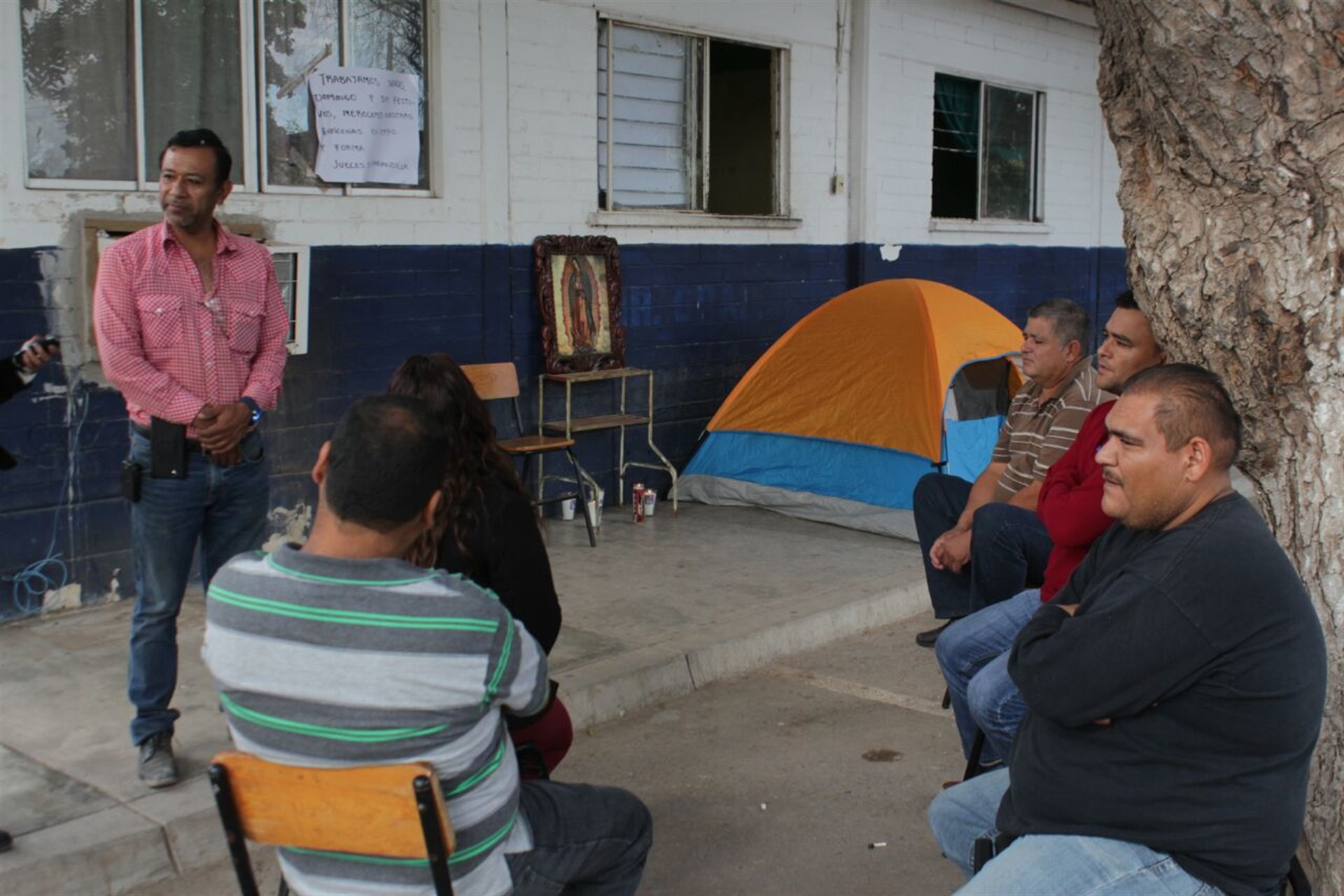 Los jueces mantienen su protesta en las instalaciones de Barandilla. FOTO: Adrián González.