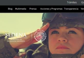 Sedena denuncia sitio de internet apócrifo