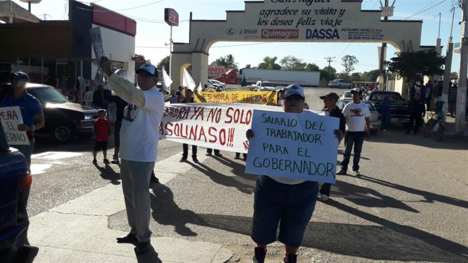 Protestan en San Miguel contra gasolinazos