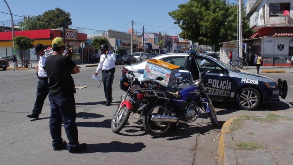 Choque de motocicletas deja un lesionado