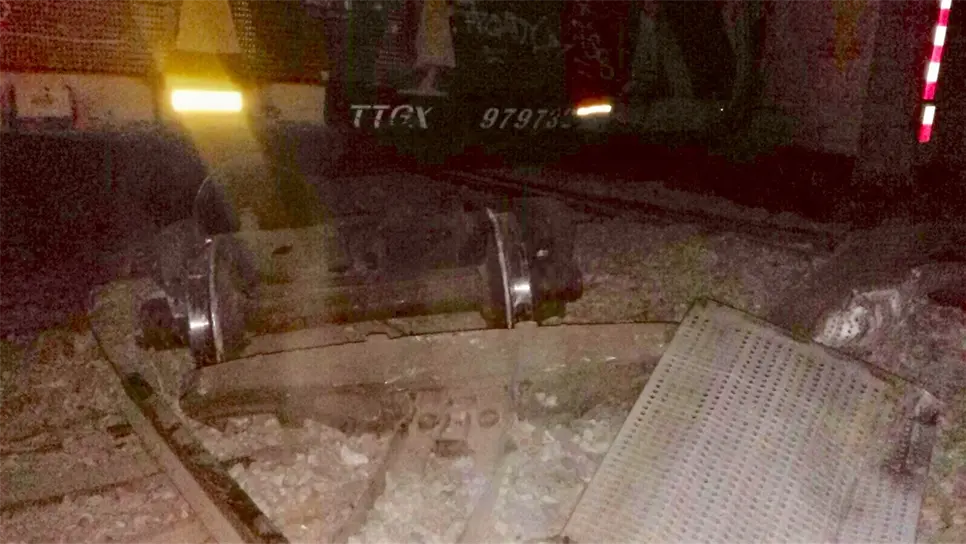 Se descarrila tren carguero en Estación Naranjo
