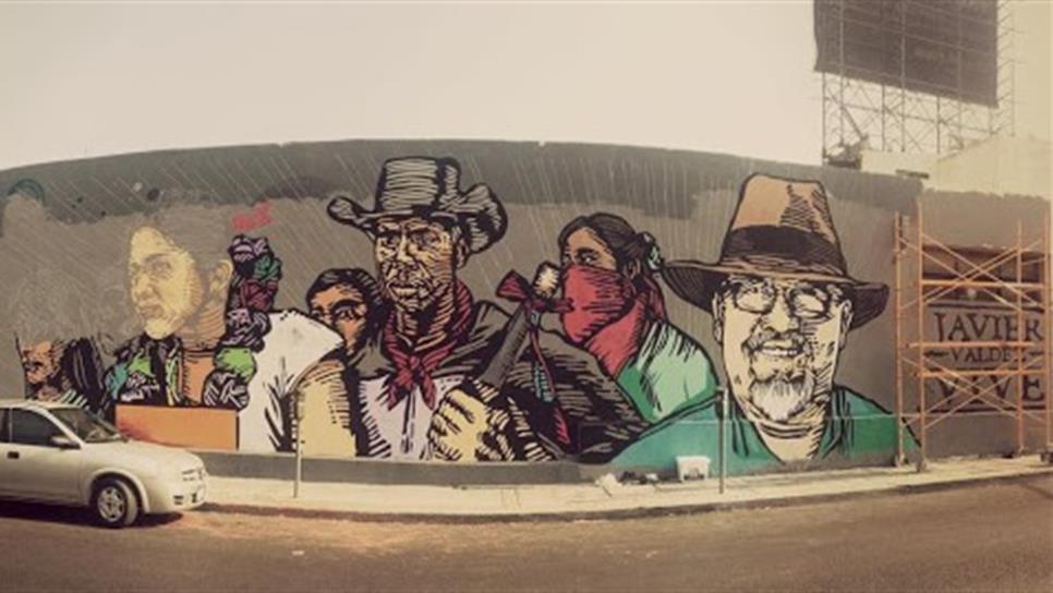 Inmortalizan en mural a Javier Valdez en calle de Monterrey Inmortalizan en mural a Javier Valdez en calle de Monterrey