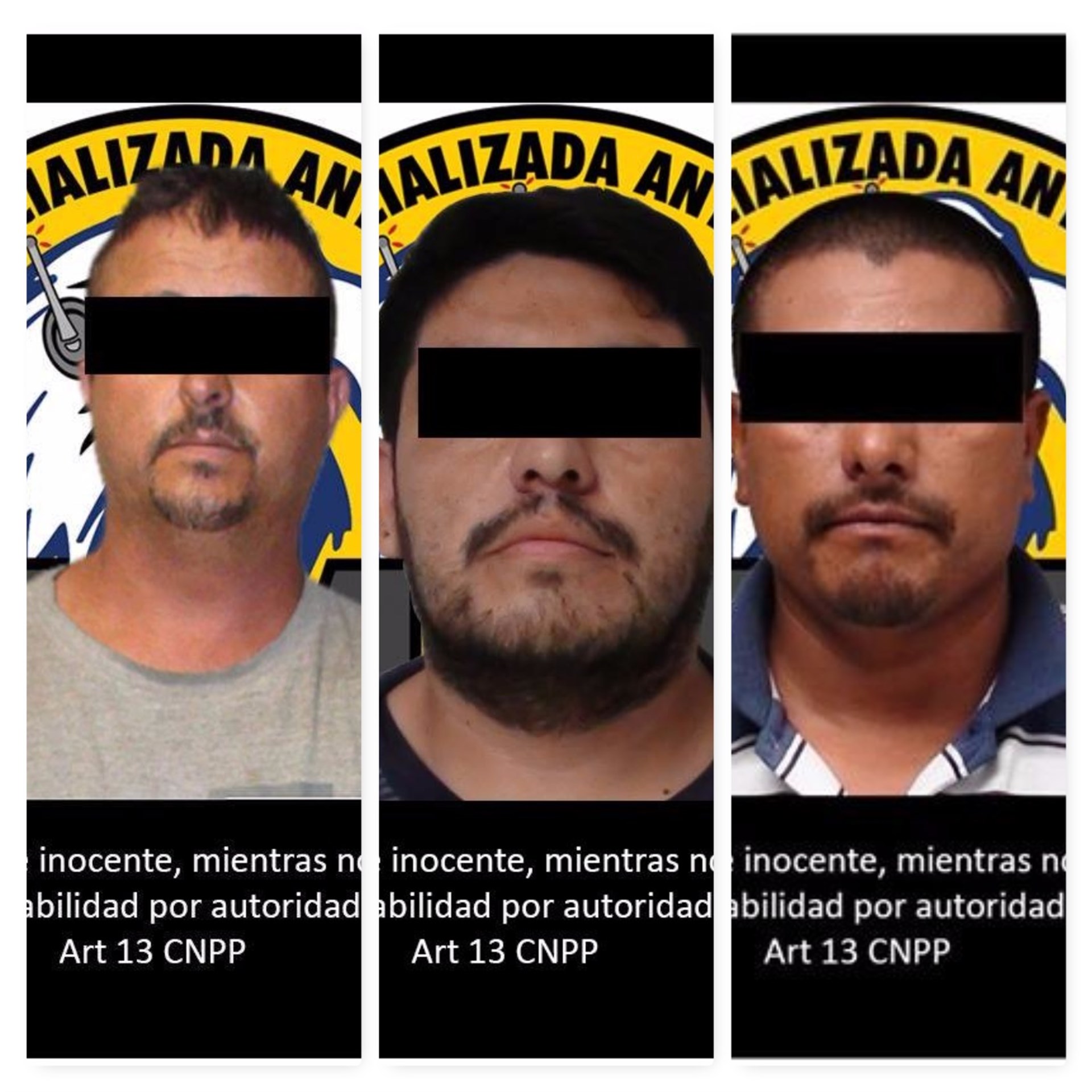 Atrapan a tres sujetos acusados de secuestro y homicidio