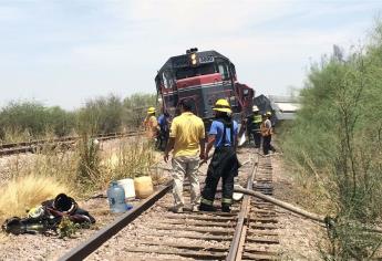 Se descarrila tren carguero en Estación Rosales