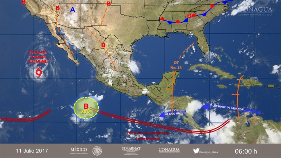 Prevé SMN tormentas muy fuertes en algunas zonas de Sinaloa
