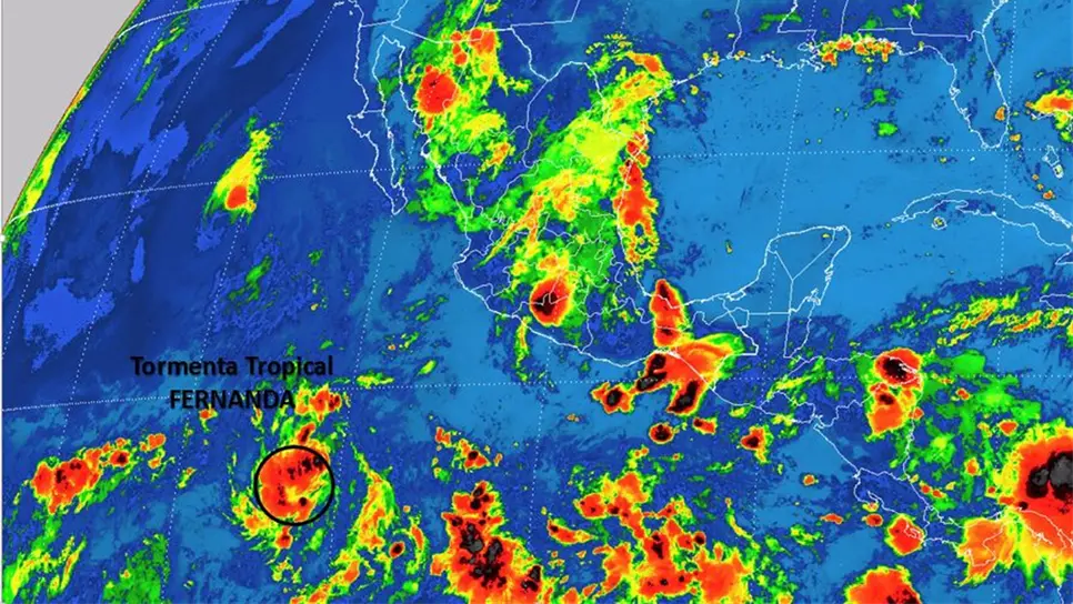 Se forma en el Pacífico la tormenta tropical Fernanda