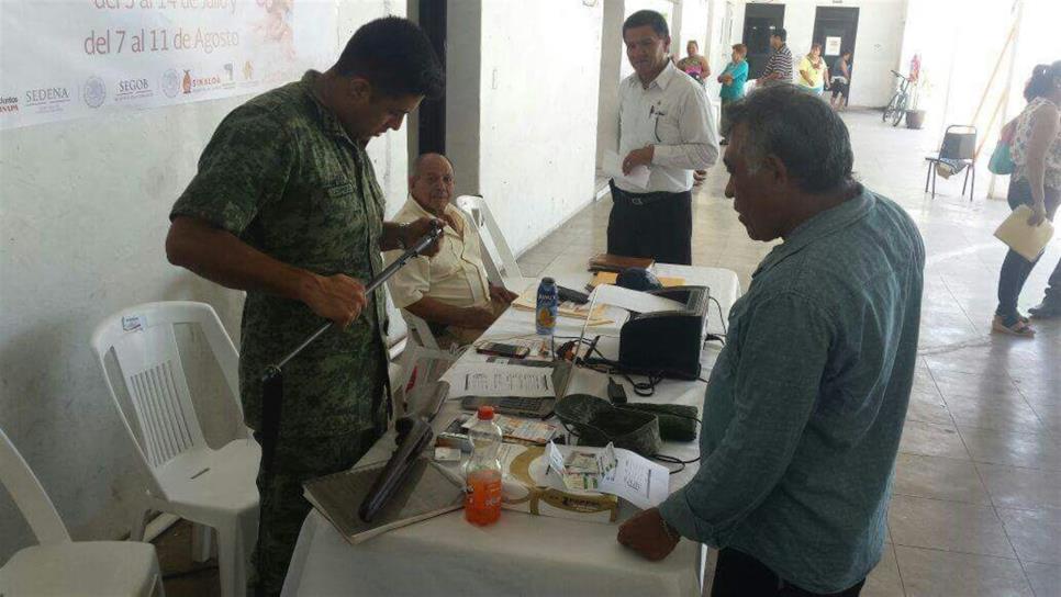 Llevan a cabo campaña de donación de armas en Escuinapa y El Fuerte