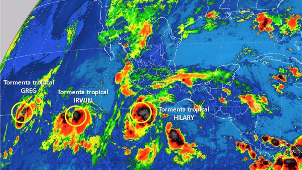 Tres tormentas simultáneas surcan el Océano Pacífico