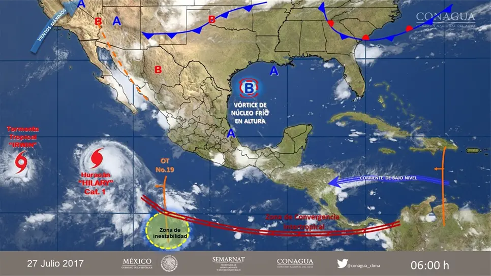 Mantendrá Hilary oleaje elevado de Jalisco a Sonora y en BC