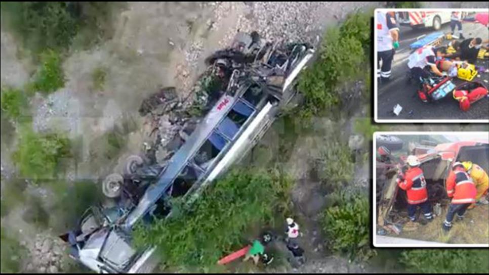 Choque entre autobús y tráiler deja 10 muertos cerca de Cd. Victoria, Tamaulipas