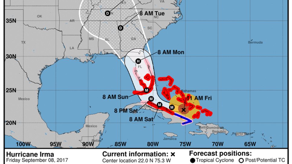 Irma continúa con su paso demoledor por el Caribe hacia Florida