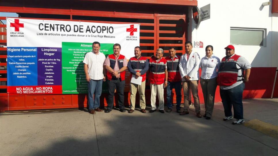 Cruz Roja Los Mochis abre centro de acopio para afectados por sismo