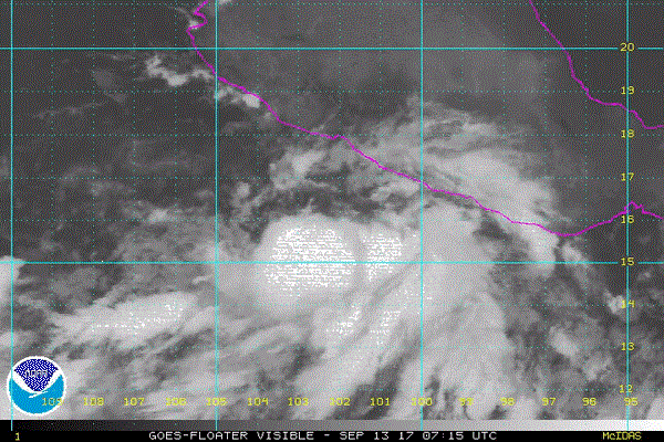 Se forma la depresión tropical 16-E en el Pacífico