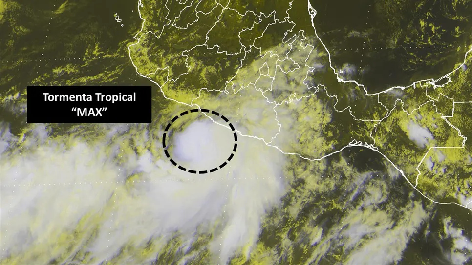 Se forma en el Pacífico la tormenta tropical Max