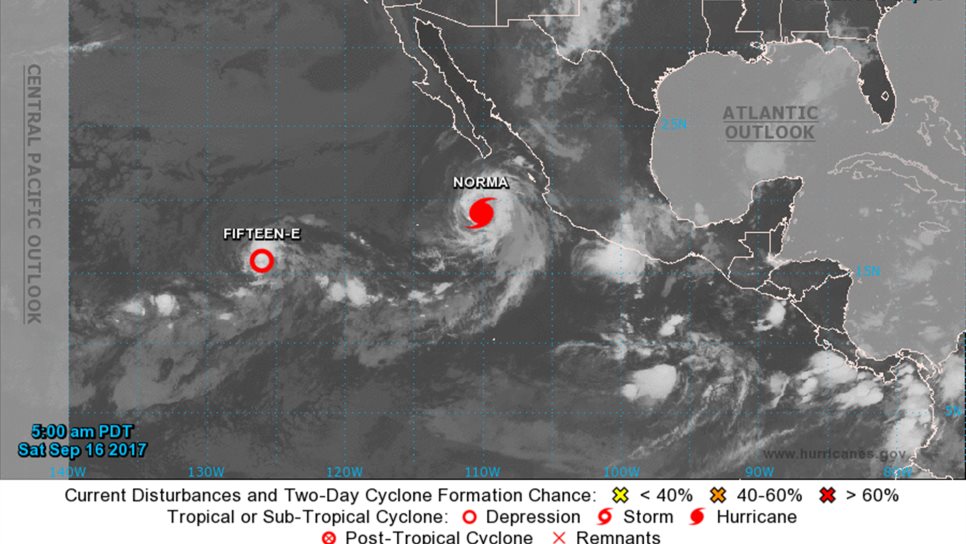 Preparan albergues en Los Cabos por huracán Norma