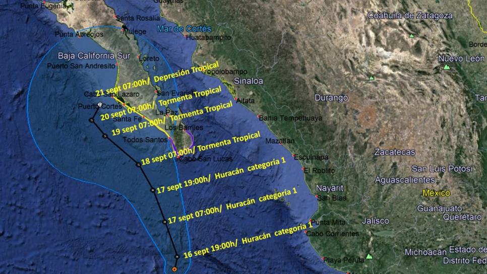 Norma se aleja de Los Cabos, impactará más al norte