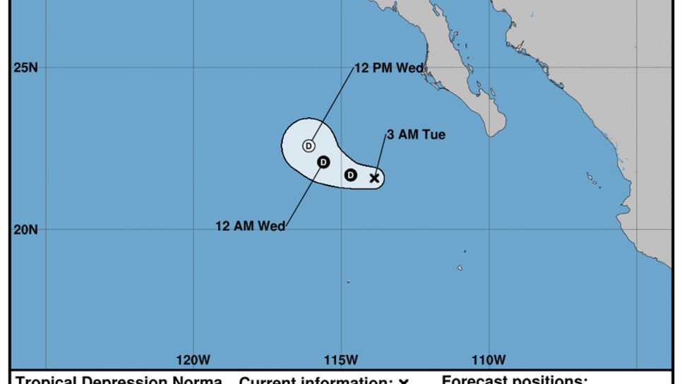 Norma se debilita a depresión tropical