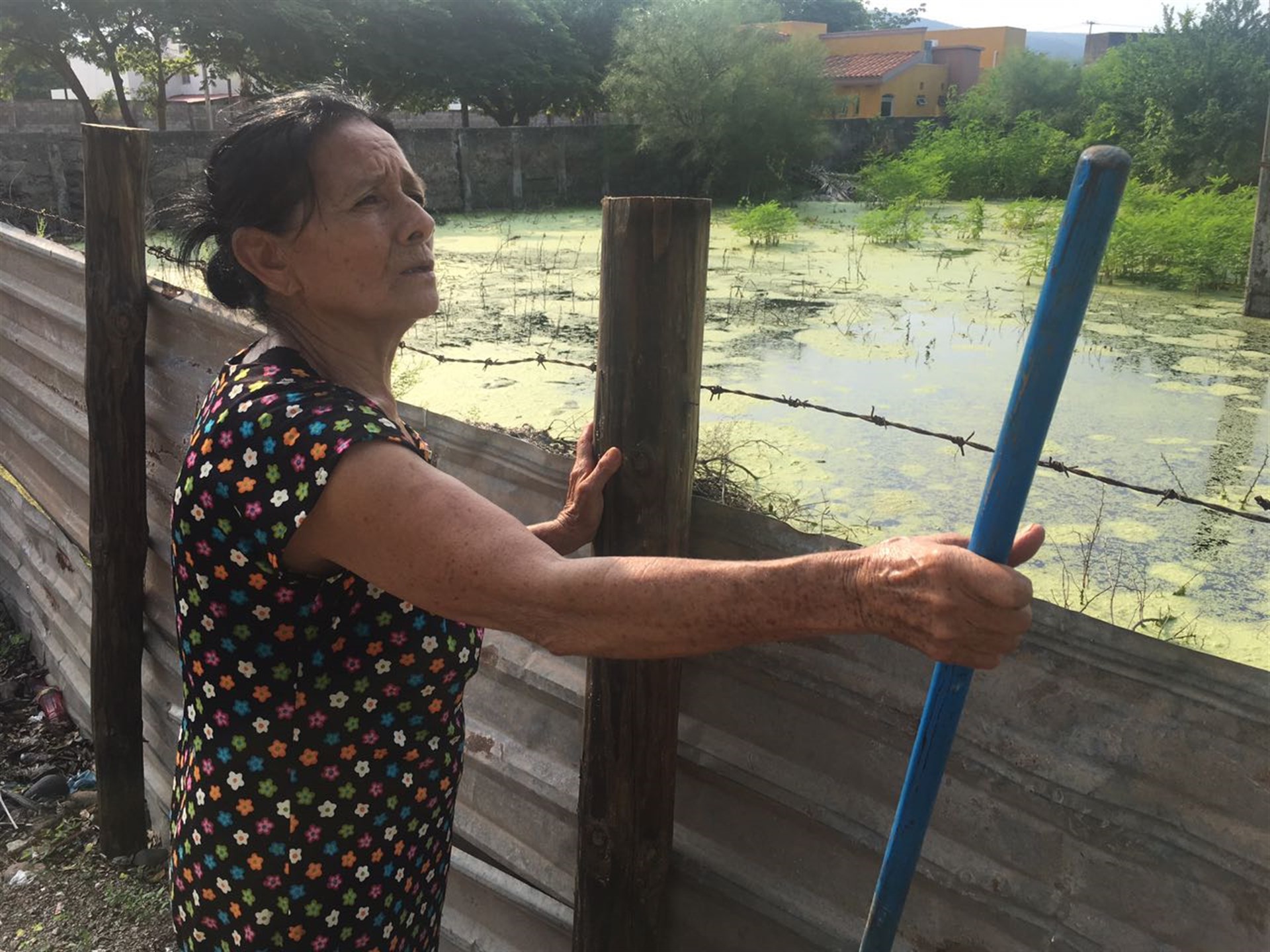 Viven junto a fosa de agua sucia en Culiacán