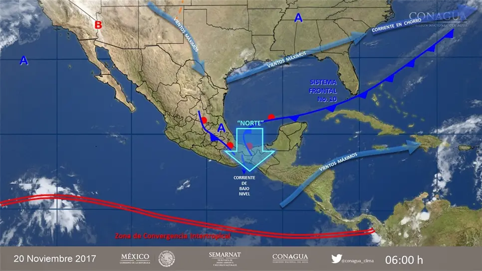 Sigue descenso de temperatura en gran parte del país