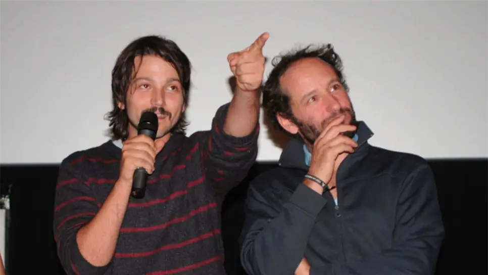 Los actores Diego Luna y Carlos Reygadas.