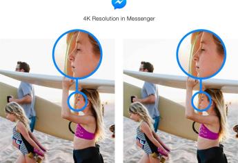 Facebook Messenger permitirá enviar fotografías en resolución 4K