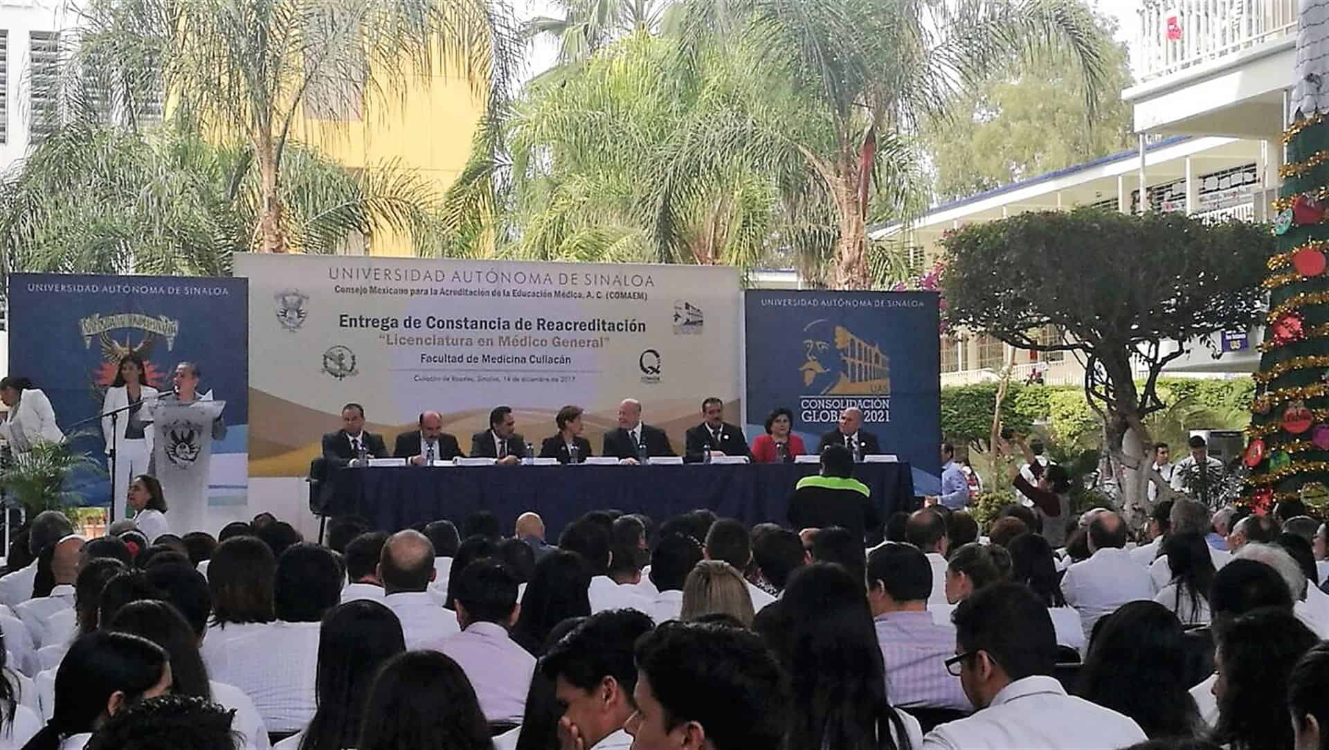 Acreditan la Facultad de Medicina de la UAS