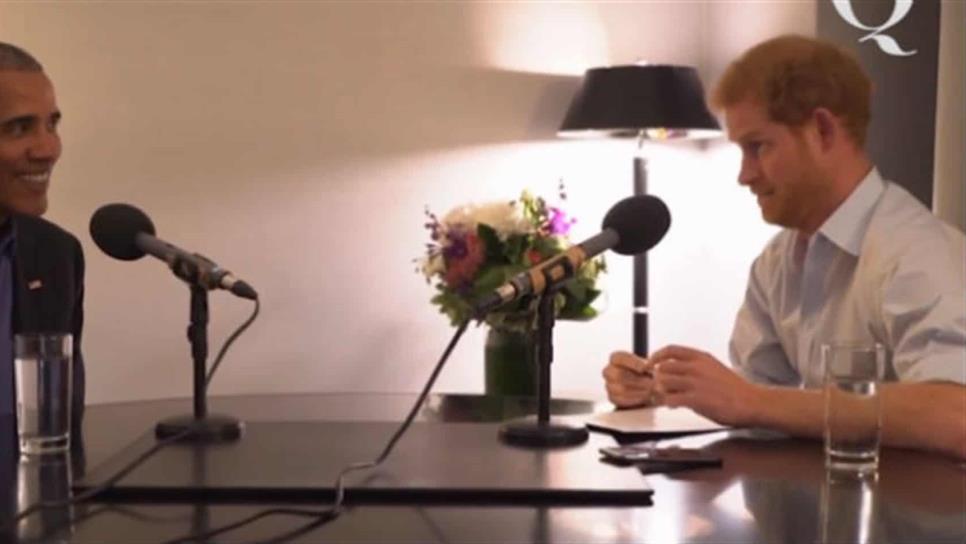 Principe Harry entrevista a Obama y se pone nervioso