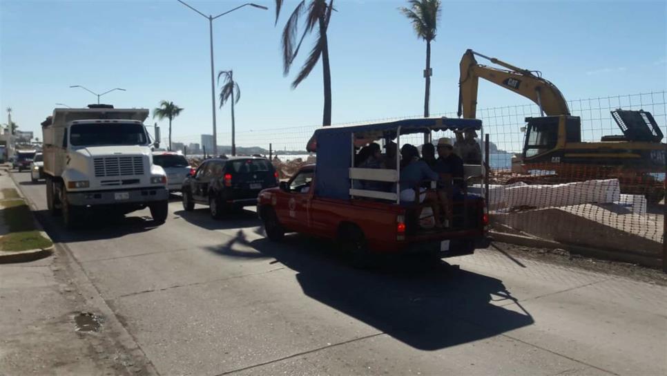 Cierran parcialmente avenida Del Mar para acelerar obras