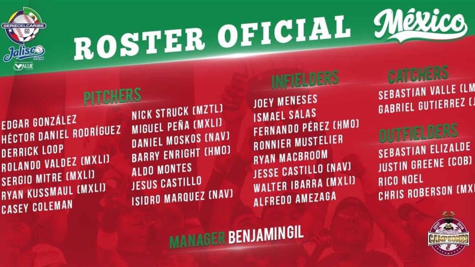Definen roster de México en Serie del Caribe 2018
