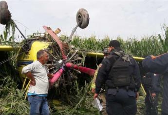 Se desploma avioneta fumigadora en el Campo 35