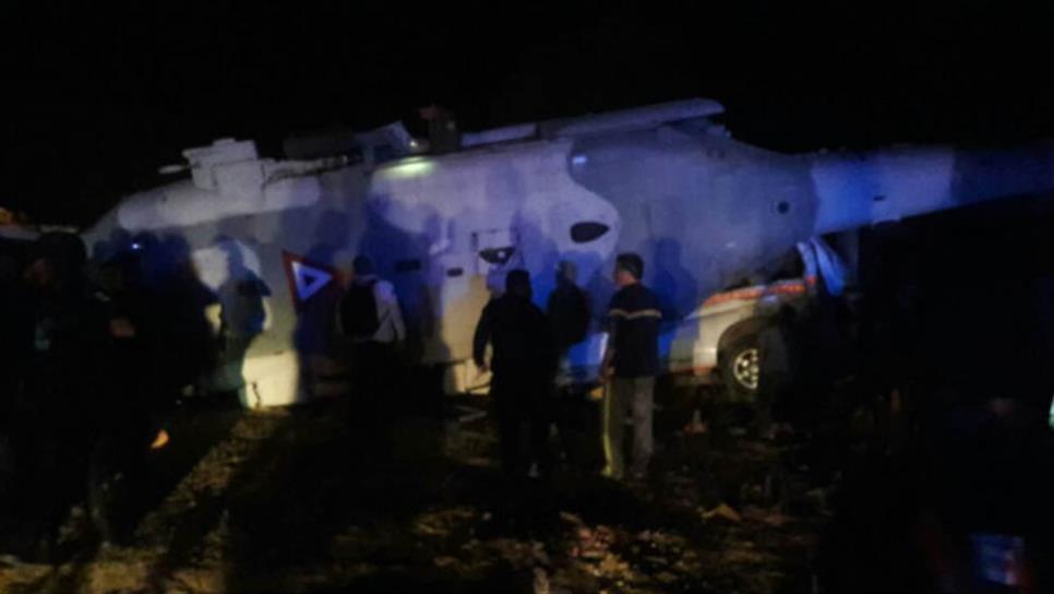 Se desploma helicóptero en el que viajaban el Srio. de Gobernación y Gobernador de Oaxaca