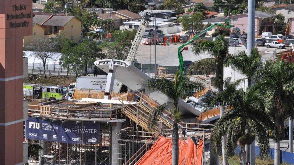 Aumentan a seis los muertos en colapso de puente universitario en Miami