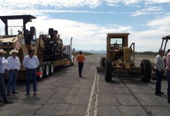 Inician la reconstrucción de pista de aterrizaje de El Fuerte