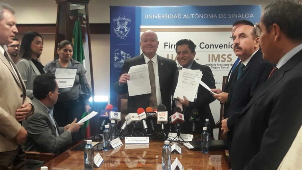 Firman convenio UAS y el IMSS