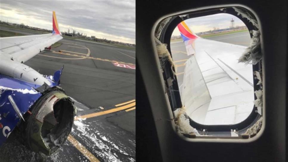 Estalla motor en pleno vuelo, se rompe ventana y una mujer fue succionada en EUA