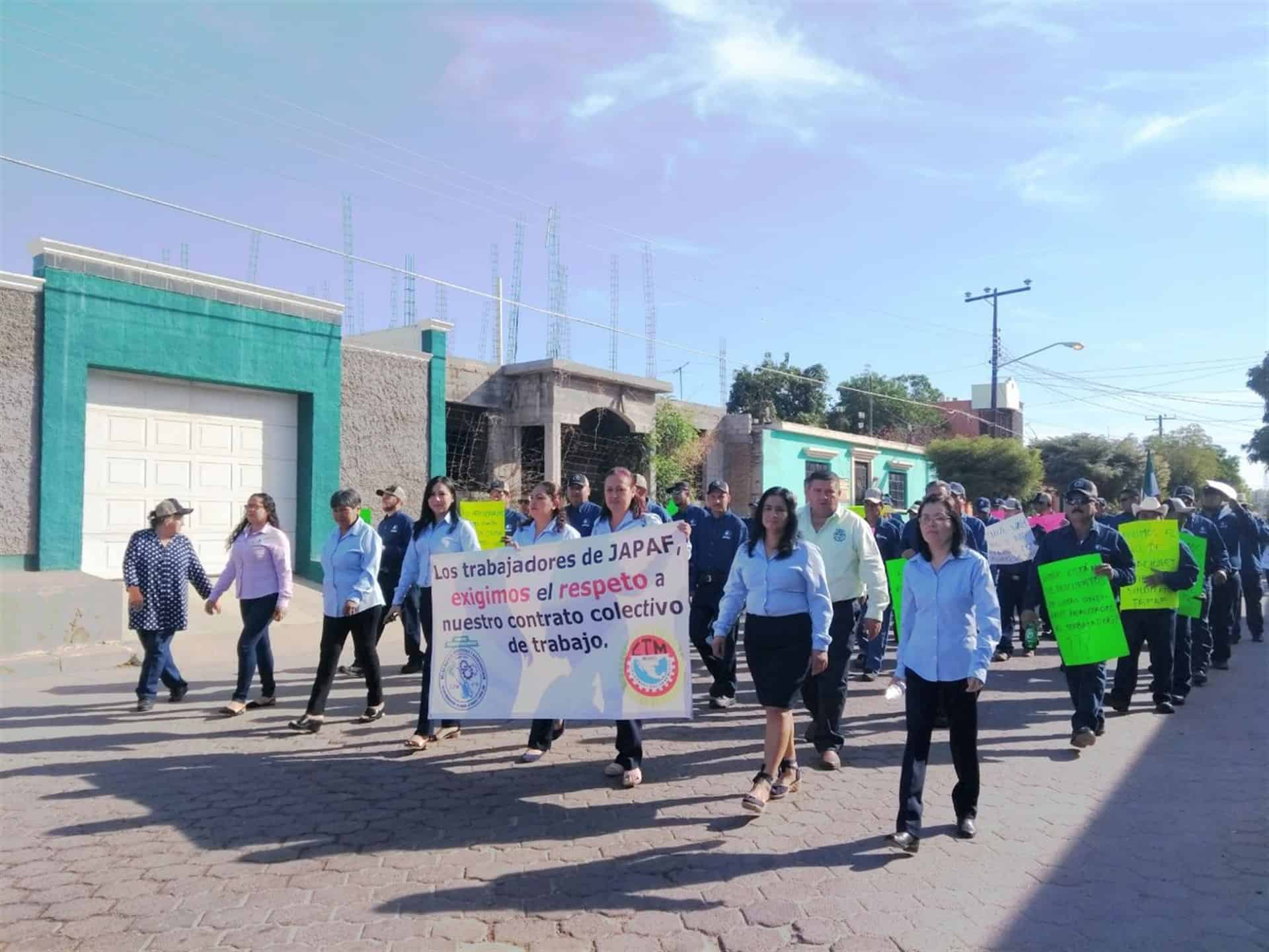 Exige personal de Japaf respeto a su contrato colectivo